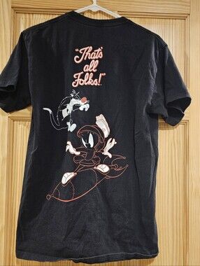 Looney Tunes 'That's All Folks!' Graphic Tee Mens Medium Bugs Bunny Taz Marvin